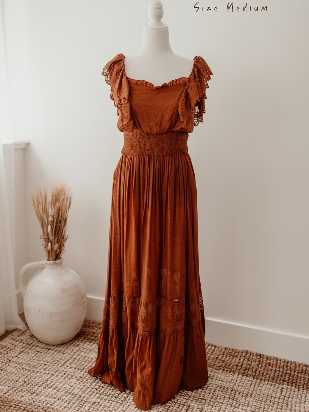 Joyfolie Maxi Dress in Rust